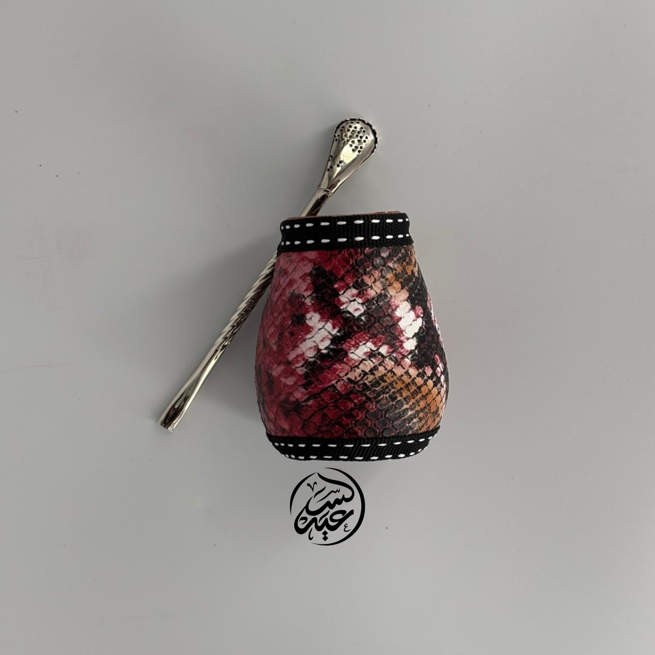 Mate cup and straw كاسة ومصاصة متة فخار - بهارات و عطارة السعيد
