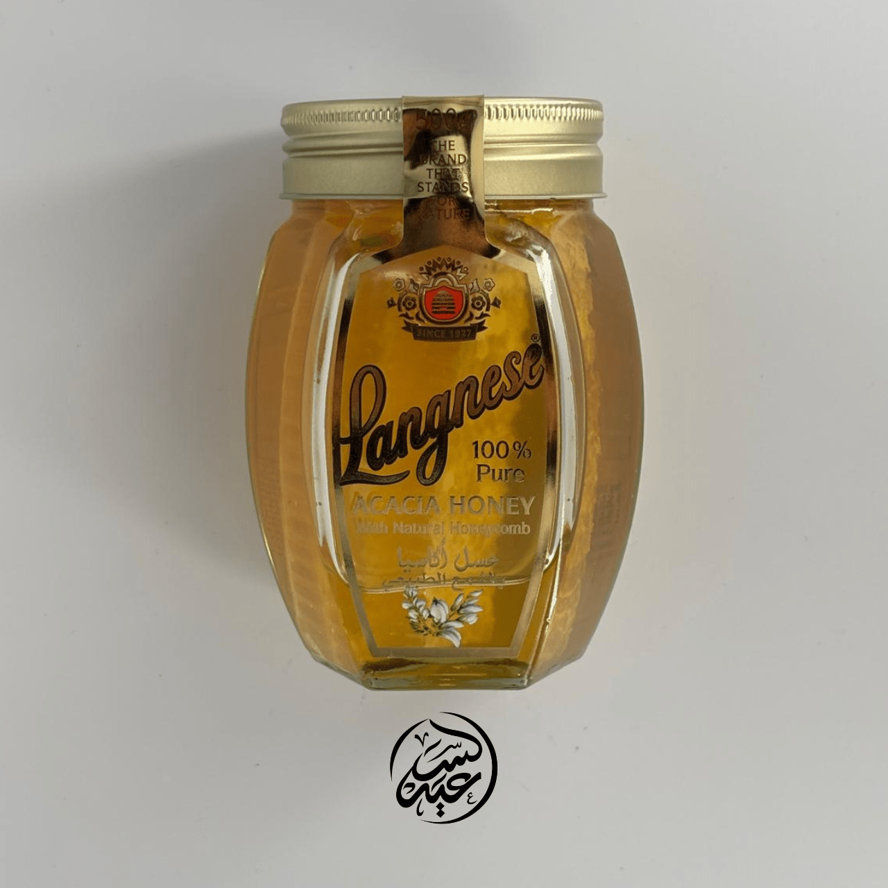 Langnese Acacia Honey with Honeycomb 500g عسل أكاسيا مع خلية العسل - بهارات و عطارة السعيد