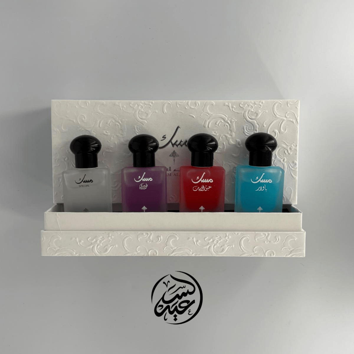 musk perfume set بكج مسك 4 قطع (دهون) - بهارات و عطارة السعيد