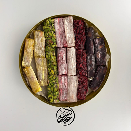 Mixed flavored Turkish delights fingers 500g  اصابع الحلقوم التركي بالفستق الحلبي