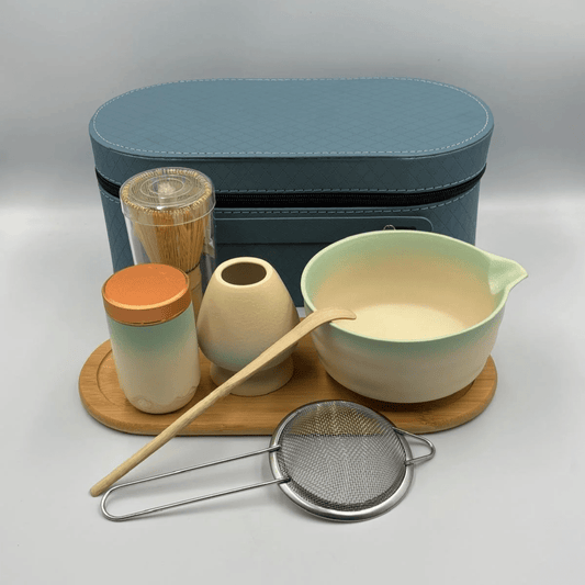 Blue Japanese Matcha set bag (أزرق) شنطة طقم تحضير الماتشا - بهارات و عطارة السعيد