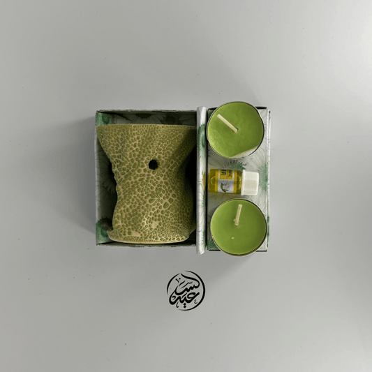 Candle incense burner package بكج مبخرة الشمعة المزخرفة - بهارات و عطارة السعيد