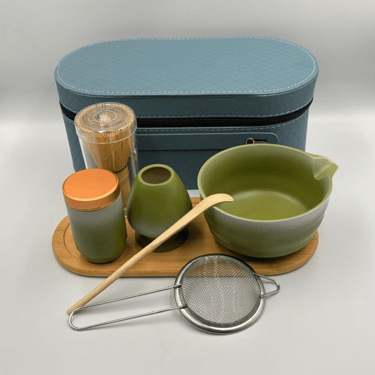 Green Japanese Matcha set bag (أخضر) شنطة طقم تحضير الماتشا - بهارات و عطارة السعيد