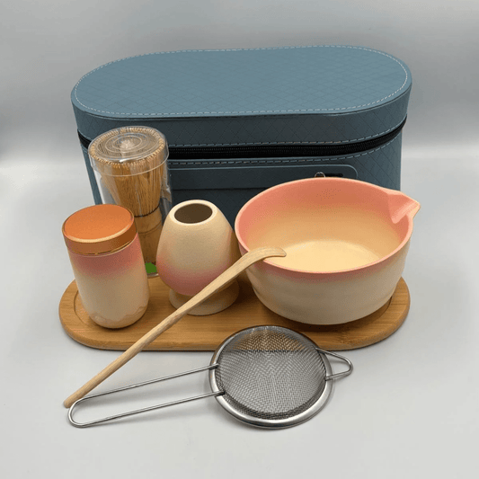 Pink Japanese Matcha set bag (زهري) شنطة طقم تحضير الماتشا - بهارات و عطارة السعيد
